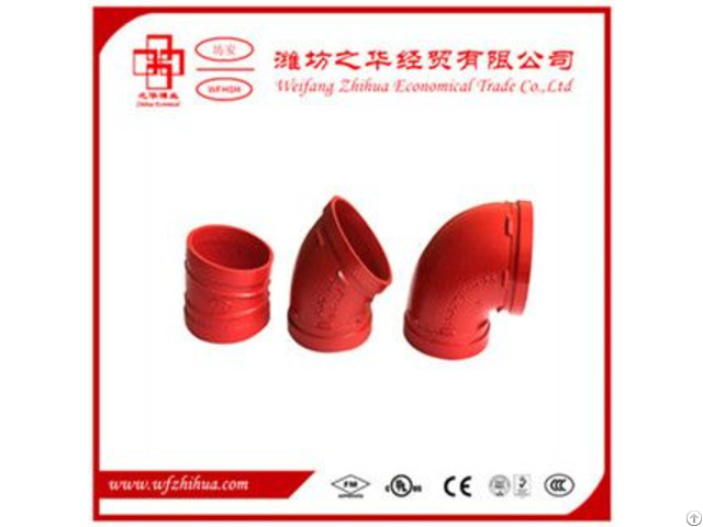 Fm Ul Approval Grooved Fittings Elbow