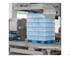 Film Pack Palletizing Machine Shrink Wrap Push Type Carton Palletizer