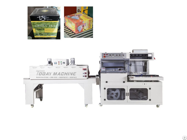 Automatic Pe Pof Plastic Film L Type Sealing Heat Shrink Wrapping Packing Machine