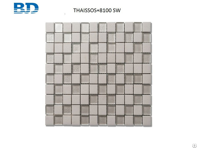 Time Texture Square Stone And Glass Mosaic