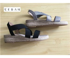 Elastic Heel Jute Sandals Made In China