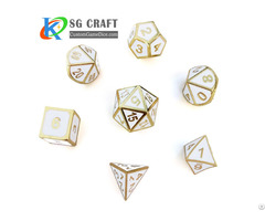 Table Games Dnd 7pcs Polyhedral Metal Dice Set