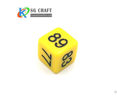 Colored Plastic Spots Dice