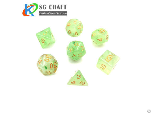 Plastic Acrylic Dice Set