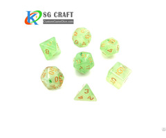 Plastic Acrylic Dice Set