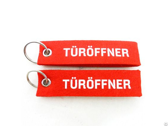 Promotional Custom Logo Printed Felt Keychain