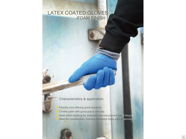 Latex Foaming Breathable Wear Dipping Industrial Protective Gloves