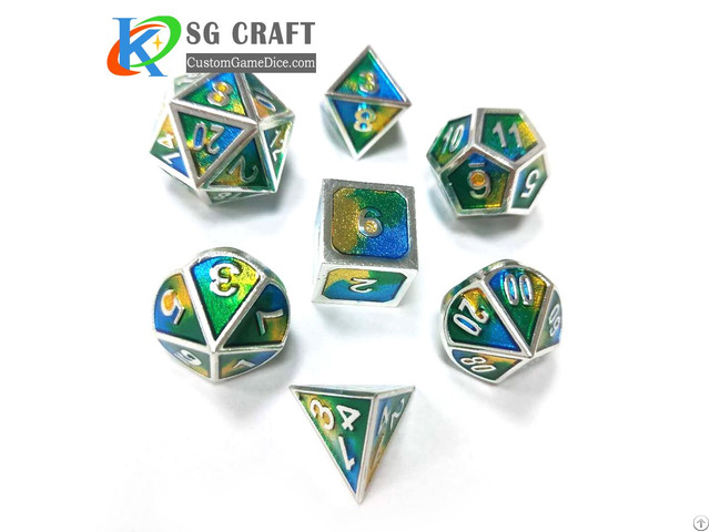 Custom Wholesale Zinc Alloy D20 Metal Dice