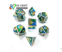 Custom Wholesale Zinc Alloy D20 Metal Dice