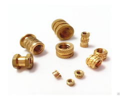 Insertion Knurled Round Nuts Thru Threaded Inserts Brass Insert Nut