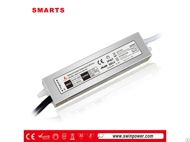 20w 12 Volt Lighting Led Sign Constant Voltage Power Supply Ip67 Manufacturers