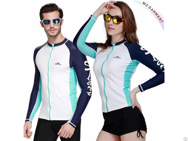 Long Sleeve Zip Up Rashguard Retail
