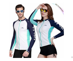 Long Sleeve Zip Up Rashguard Retail