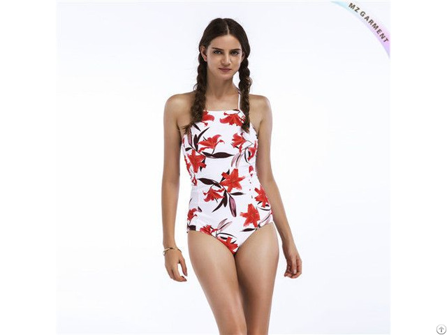 Solid One Piece Swimsuit