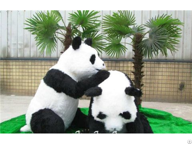 Life Size Realistic Animatronic Panda Model For Park