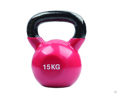 15kg Red Vinyl Coated Kettlebell