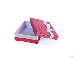 Gift Box With Flip Lid And Ribbon Bow Embellishment