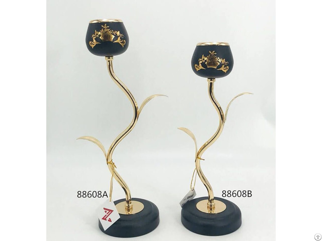 Black Gold Candle Holder