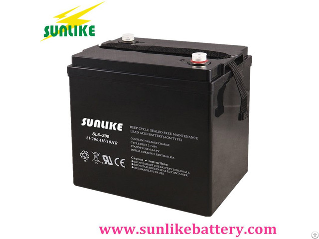 Rechargeable Lead Acid Battery 6v100ah For Solar Street Light