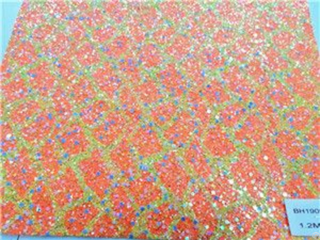 Bh190912 32 Orange Color Glitter Leather 1 2mm 54 Inch