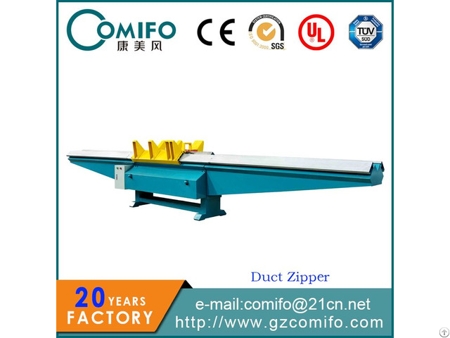 Duct Zipper Seam Closing Machine