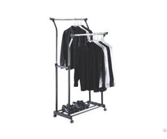 Double Adjustable Garment Rack