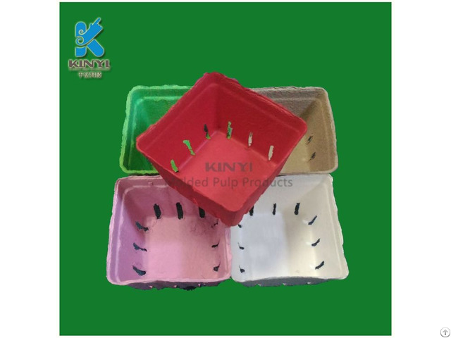 Colorful Paper Pulp Mold Fruit Packaging Box