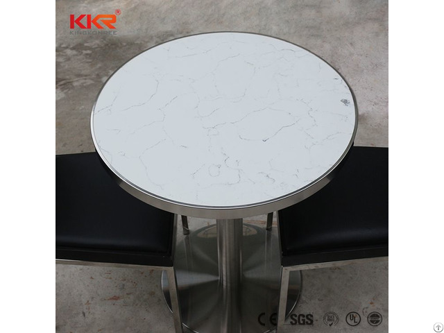 Artificial Stone Acrylic Solid Surface Dining Room Dinner Table Set