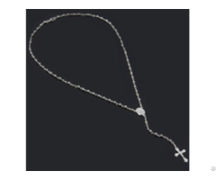 4mm Plastic Cross Rosary Christian Necklace Cr420