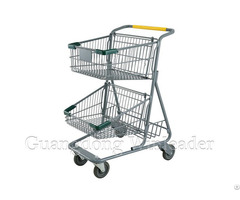 Yld Mt073 1f Two Basket Shopping Cart