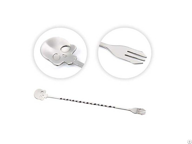 Skull Spoon With Fork