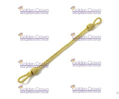 Military Officer Gold Silk Mylar Cap Cord