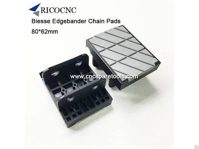 80x62mm Edgebander Conveyor Chain Pads For Biesse Edgebanding Machine