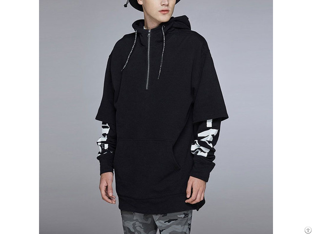 Fake Two Pieces Printed Oversized Hoodies