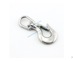 Heavy Duty Stainless Steel Cargo Snapcrane Lifiting Hook With Swivel Fork