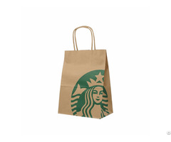 Custom Logo Printed Cheap Eco Recycle Take Away Food Packaging Brown Craft Paper Bag With Handles