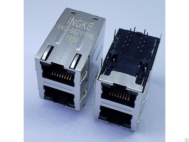 Ingke Ykg 862119nl Direct Substitute Te 1840855 1 2 Port 1000 Base T Rj45 Magnetic Jack Through Hole