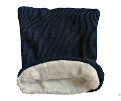 Very Elastic Microfiber Double Layer Unisex Knitted Acrylic Shell Sherpa Winter Neck Warmer Scarf