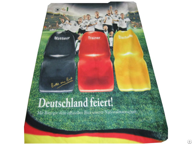 Advertising Creative Flag Banner Polar Fleece Blanket For Promotion