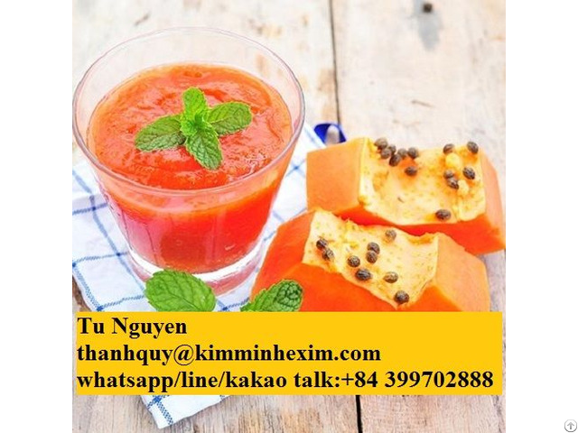 Raw Papaya Puree For Sale