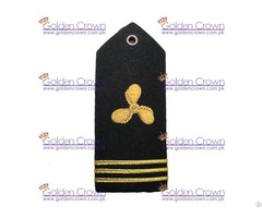 Engineer Shoulder Boards Epaulets Gold Propeller Three Bar Hardboards