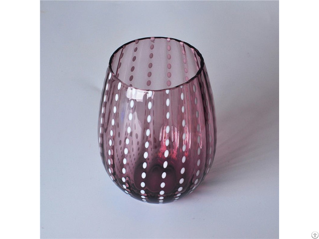 Colored Decorative Glass Candle Holders