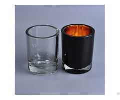 Cylinder Spray Black Glass Candle Jars