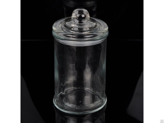 Straight Clear Glass Jar With Seal Lid