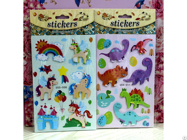 Double Layer Sticker Ponies And Dinosaurs