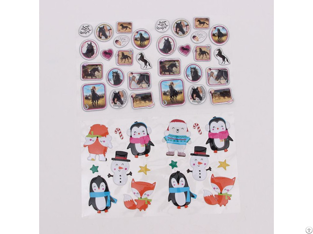 Penguin Sparkly Glitter Puffy Sticker Set