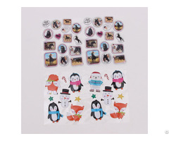 Penguin Sparkly Glitter Puffy Sticker Set