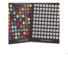 Scratch Off Chart Poster Holographic On Pet Silkscreen Paper Wholesale