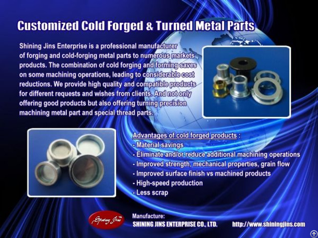 Fasteners Customized Cold Forged And Turned Products