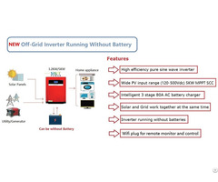 Solar 3 2kw Hybrid Inverter Run Without Battery Wifi Function
